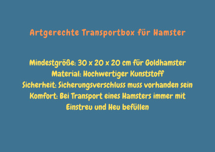 Transportbox Hamster